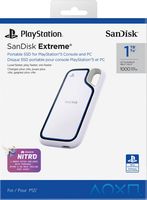 SanDisk - Extreme Game Drive for PlayStation5 1TB External USB Type C Portable SSD - White - Left View