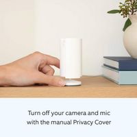 Ring - Indoor Plug-In 1080p Security Camera (2nd - Generation) with Privacy cover - Starlight - Left View