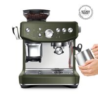 Breville - the Barista Express Impress Espresso Machine - Olive Tapenade - Left View