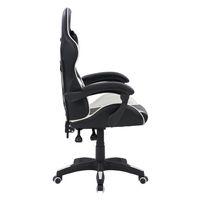 CorLiving - Ravagers Gaming Chair - Black and White - Left View