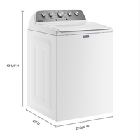 Maytag - 4.5 Cu. Ft. High Efficiency Top Load Washer with Extra Power Button - White - Left View