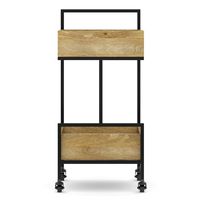 Simpli Home - Hobbs Bar Cart - Natural - Left View