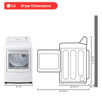 LG - 7.3 Cu. Ft. Ultra Large Rear Control Electric Dryer with Sensor Dry and LoDecibel Quiet Oper... - Left View