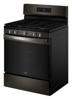 Whirlpool - 5.0 Cu. Ft. Freestanding Gas Range with Air Cooking Technology and Steam Clean - Blac... - Left View