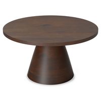 Simpli Home - Winnie  Round Coffee Table - Walnut - Left View