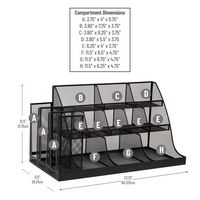 Mind Reader - Cup and Condiment Station, Countertop Org, Coffee Bar, Kitchen, Metal Mesh, 23.75