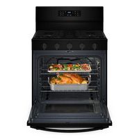 Whirlpool - 5.0 Cu. Ft. Freestanding Single Gas Range with Air Fry and Air Baking - Black - Left View