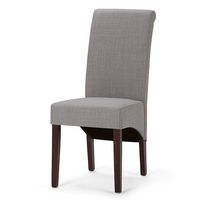 Simpli Home - Avalon Polyester & Wood Dining Chairs (Set of 2) - Dove Gray - Left View