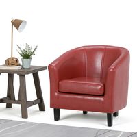 Simpli Home - Austin Armchair - Red - Left View