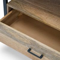 Simpli Home - Riverside SOLID MANGO WOOD TV Media Stand in Natural For TVs up to 65 inches - Natural - Left View