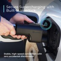 Lectron - NACS to CCS Electric Vehicle (EV) Adapter with Interlock - up to 1000V - Black - Left View