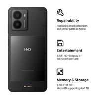 HMD - Fusion 128GB (Unlocked) - Noir - Left View