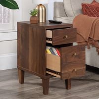 Sauder - Willow Place Recliner Table Gw - Grand Walnut - Left View