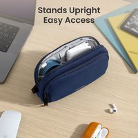 tomtoc - Light-T12 Electronic Accessory Organizer Tech Pouch Cable Bag Travel Case for Cords, Cab... - Left View