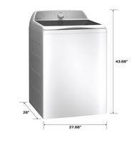GE Profile - 5.0 Cu. Ft. High Efficiency Smart Top Load Washer with Smarter Wash Technology, Easi... - Left View