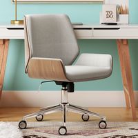 Adore Decor - Bentwood Task Chair - French Gray - Left View