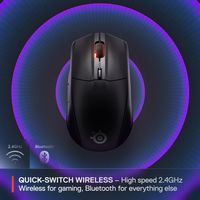 SteelSeries - Rival 3 Gen 2 Wireless Optical Gaming Mouse with Ultra-fast clicks - Wireless - Black - Left View