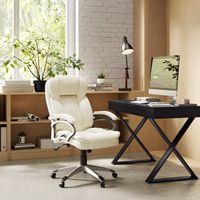 CorLiving - Executive Office Chair - White - Left View