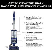 Shark - Navigator Lift-Away Deluxe Upright Vacuum with Anti-Allergen Complete Seal - Blue - Left View