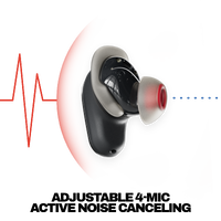 Skullcandy - Method 360 ANC True Wireless Noise Cancelling Earbuds - Black - Left View
