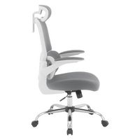 OSP Home Furnishings - Mesh Back Manager’s Chair with Flip Arms and 2-Way Adjustable Headrest - G... - Left View