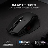CORSAIR - M65 Ultra Wireless Optical Gaming Mouse with Slipstream Technology - Wireless - Black - Left View