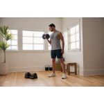 Set of Two NordicTrack 55 lb. Adjustable Dumbbells - Black - Left View