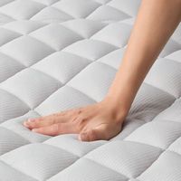 Lucid Comfort Collection - 7-inch Firm Bonnell Spring Mattress - Full - Gray - Left View