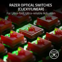 Razer - DeathStalker V2 Full Size Wired Optical Linear Gaming Keyboard with Low-Profile Design - ... - Left View