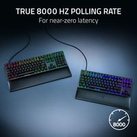 Razer - Huntsman V2 Full Size Wired Optical Purple Clicky Switch Gaming Keyboard with Chroma RGB ... - Left View