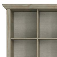 Simpli Home - Acadian Rustic Wood 12-Shelf Bookcase - Distressed Gray - Left View