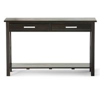 Simpli Home - Kitchener Console Sofa Table - Hickory Brown - Left View