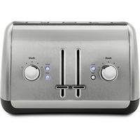 KitchenAid - 4-Slice Programmable Toaster with Manual High-Lift Lever - Brushed Stainless - Left View