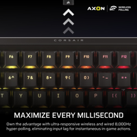 CORSAIR - VANGUARD 96 WIRELESS Mechanical Gaming Keyboard - Black - Left View