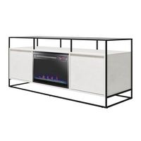 Ameriwood Home - Camley Electric Fireplace TV Stand/Console - Plaster - Left View