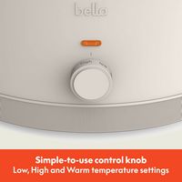 Bella - 6-qt. Manual Slow Cooker - Oatmilk - Left View