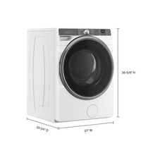 Whirlpool - 5.0 Cu. Ft. High Efficiency Smart Front Load Washer with FreshFlow Vent System - White - Left View