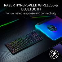 Razer - BlackWidow V4 Low-profile HyperSpeed Wireless TKL Mechanical Orange Tactile Switch Gaming... - Left View