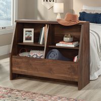Sauder - Willow Place Bookcase Footboard with Storage Bins - Grand Walnut - Left View