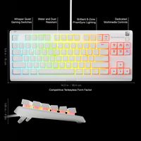 SteelSeries - Apex 3 TKL Wired Membrane Whisper Quiet Switch Gaming Keyboard 8 zone RGB Backlight... - Left View