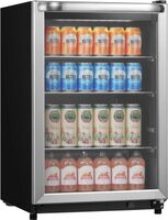 Frigidaire - 144 Can Beverage Center - Stainless Steel - Left View