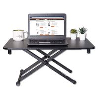 Victor - Height Adjustable Laptop Desk Riser - Black - Left View