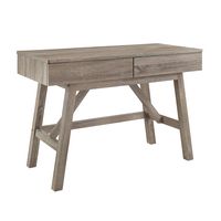 Linon Home Décor - Tennyson Two-Drawer Desk - Gray - Left View