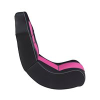 Linon Home Décor - Kendon Faux Leather Rocking Gaming Chair - Black and Pink - Left View