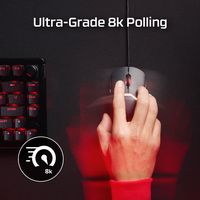 HyperX - Pulsefire Saga Lightweight Wired Optical Gaming Mouse with RGB Lighting - Wired - Black - Left View
