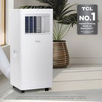 TCL - 250 Sq. Ft. Smart Portable Air Conditioner - White - Left View