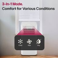 LG - 6,000 BTU DOE (8,000 BTU ASHRAE) 250 Sq. Ft. Portable Air Conditioner with Remote - White - Left View