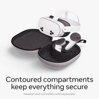 Meta Quest Compact Carrying Case — Works with Meta Quest 3/3S — Refreshed Compact Design - Left View