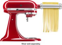 KSMPRA Pasta Roller Attachments for Most KitchenAid Stand Mixers - Stainless Steel - Left View