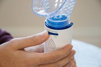 CRANE - Personal Corded Steam Inhaler - White/Blue - Left View